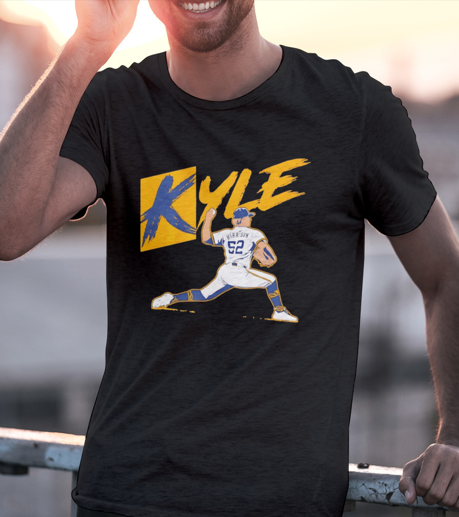 Kyle Harrison 52 Milwaukee Brewers MLB Baseball K Sign T-Shirt