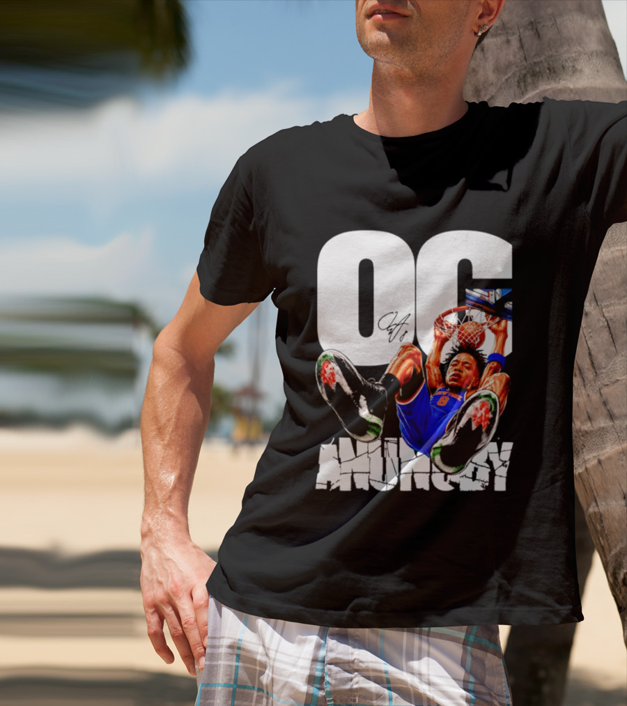 OG Anunoby Dunking New York Knicks Caricature T-Shirt