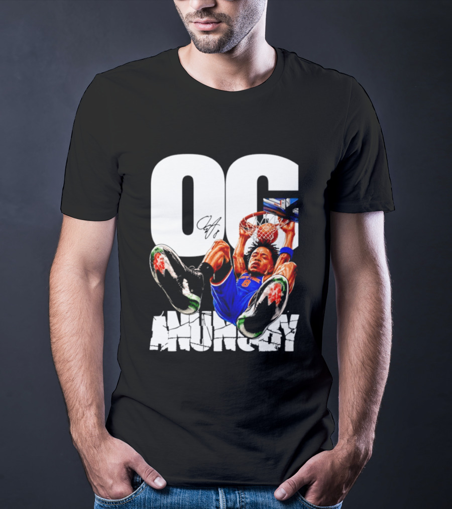 OG Anunoby Dunking New York Knicks Caricature T-Shirt