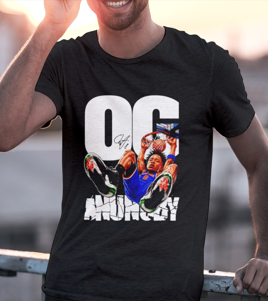 OG Anunoby Dunking New York Knicks Caricature T-Shirt