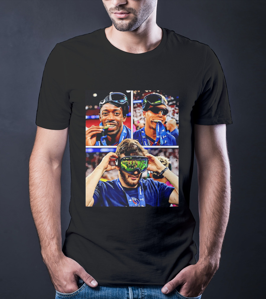 Paris Saint Germain Champions Celebration With Medals And Goggles T-Shirt