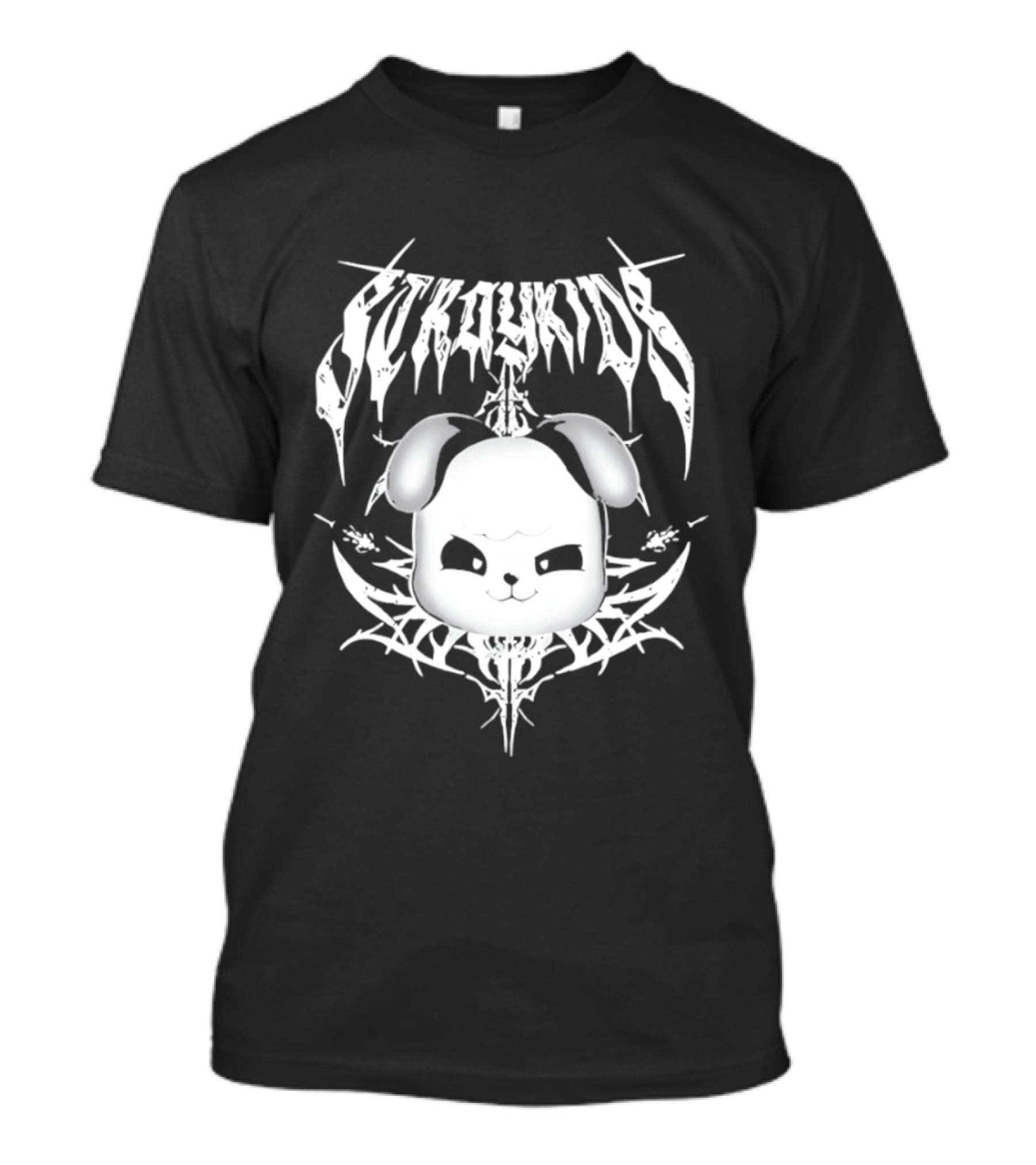 PuppyM Stray Kids Death Metal Style Band T-Shirt