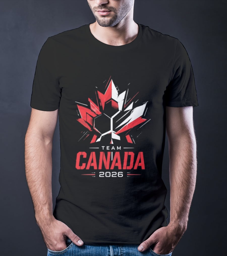 Team Canada 2026 Maple Leaf Geometric Sport Team Canada 2026 T-Shirt