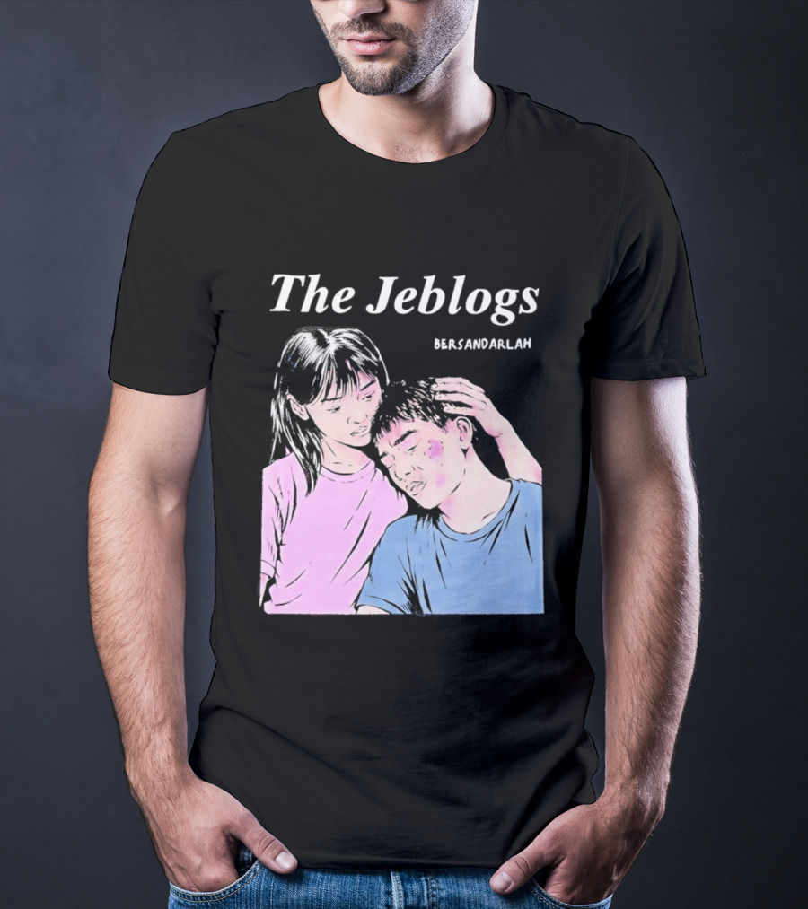 The Jeblogs Bersandarlah Pastel Art Style Tender Moment T-Shirt