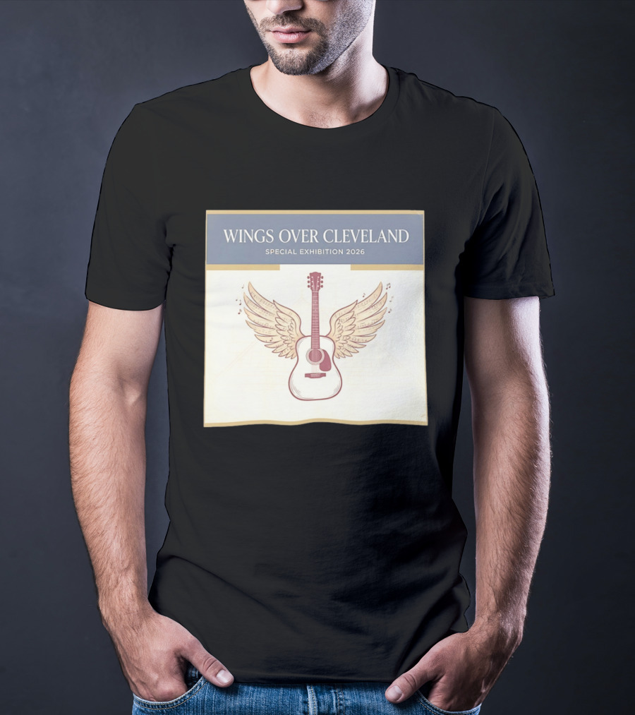 Wings Over Cleveland Special Exhibition 2026 Guitar With Wings And Music Notes T-Shirt