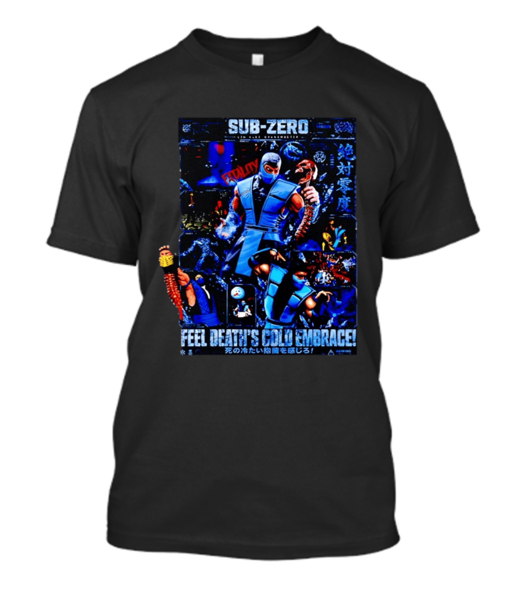 SUB ZERO Fatality Feel Death's Cold Embrace Mortal Kombat T-Shirt