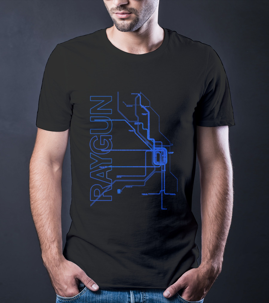 RAYGUN Chicago L Train Map T-Shirt