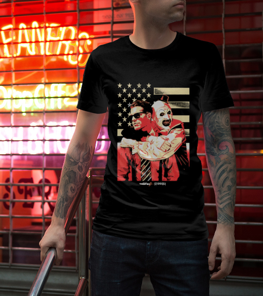 Ice Nine Kills Spencer Clown American Flag Horror Aesthetic T-Shirt