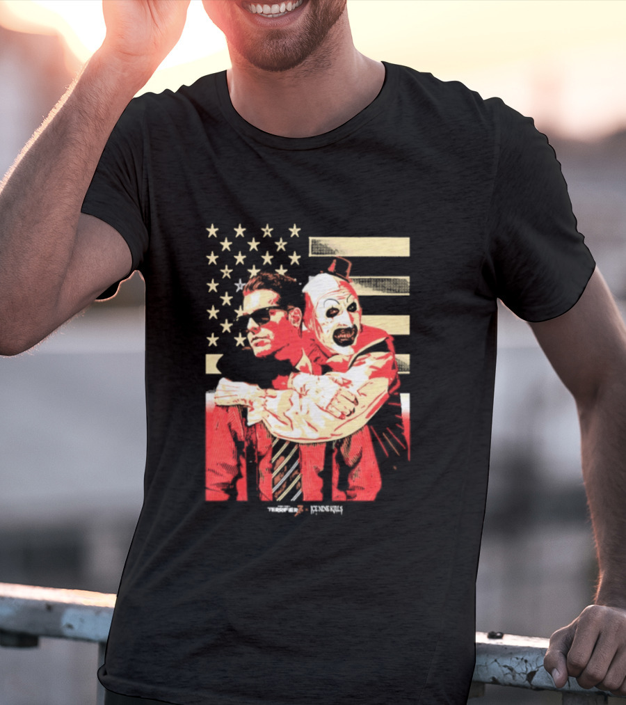 Ice Nine Kills Spencer Clown American Flag Horror Aesthetic T-Shirt