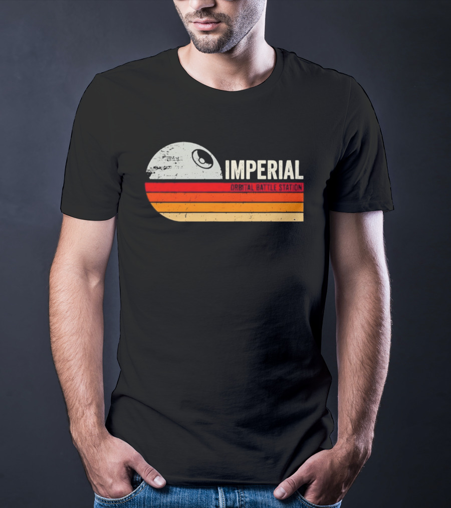 Star Wars Imperial Orbital Battle Station Death Star Sunset T-Shirt