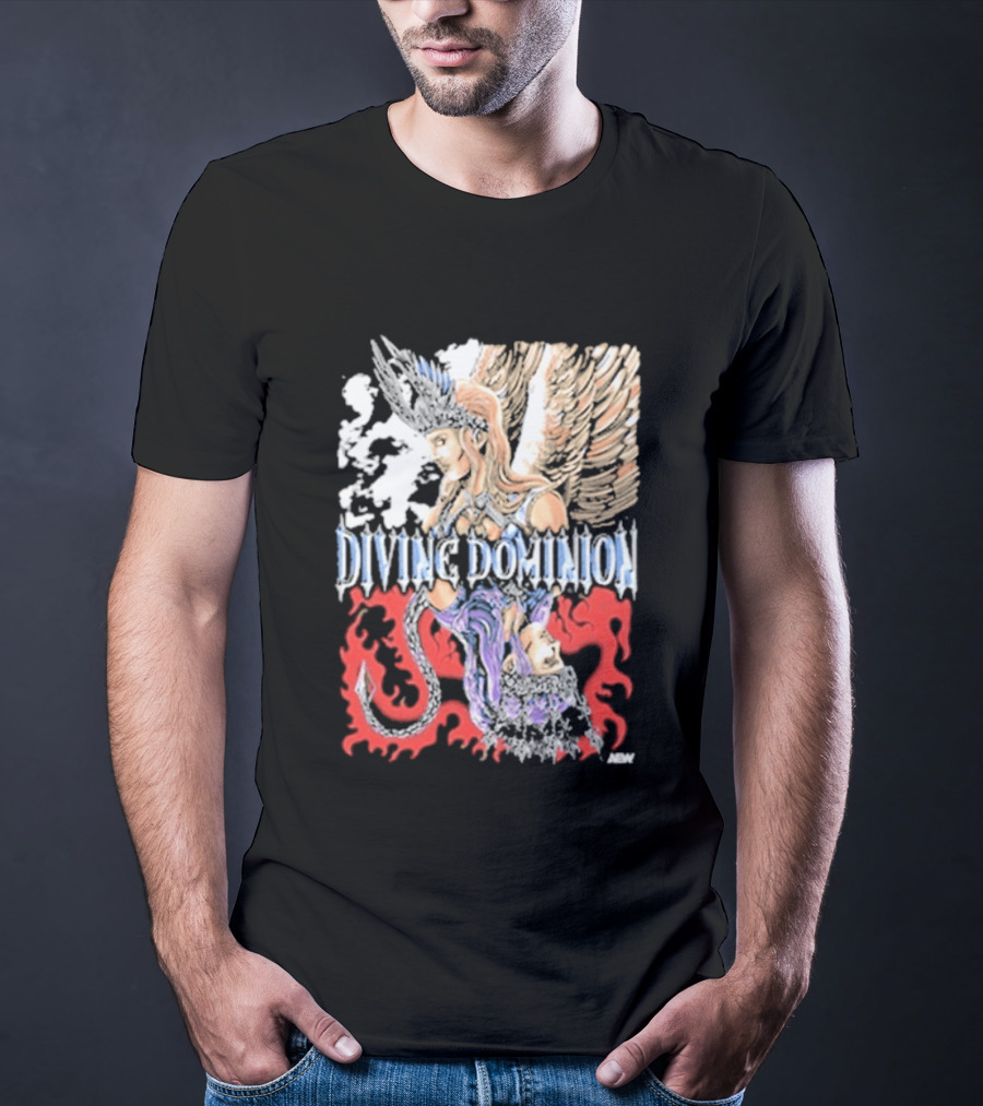 Divine Dominion Angel And Dragon Clash Heaven And Hell T-Shirt