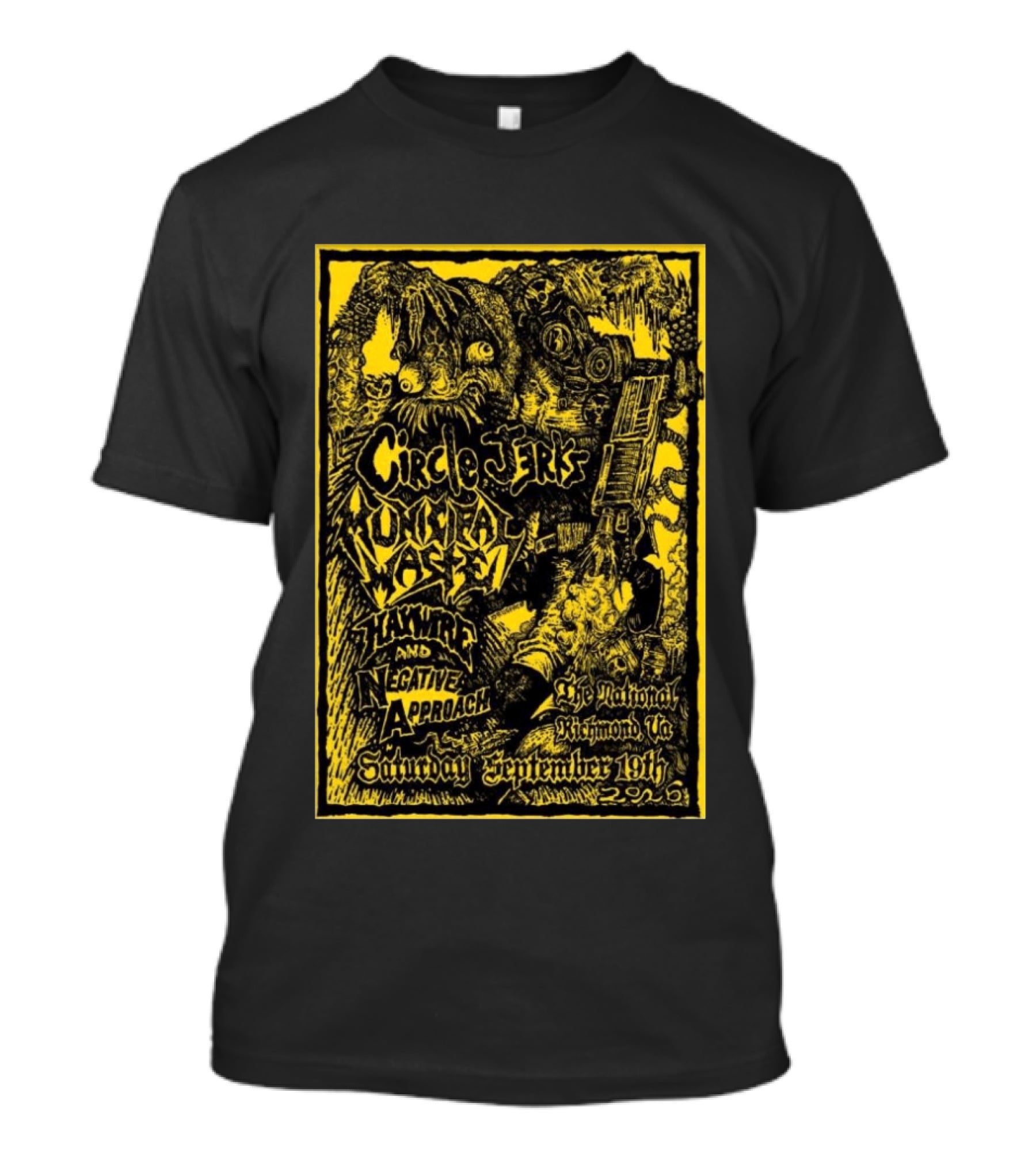 Circle Jerks Municipal Waste Hawkwind Negative Approach The National Richmond Va Saturday September 19th 2026 T-Shirt