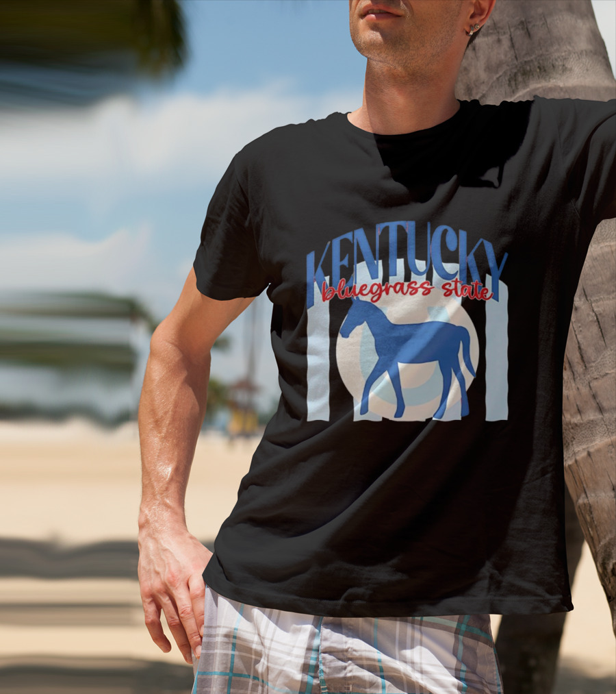 Kentucky Bluegrass State Horse Horseshoe T-Shirt