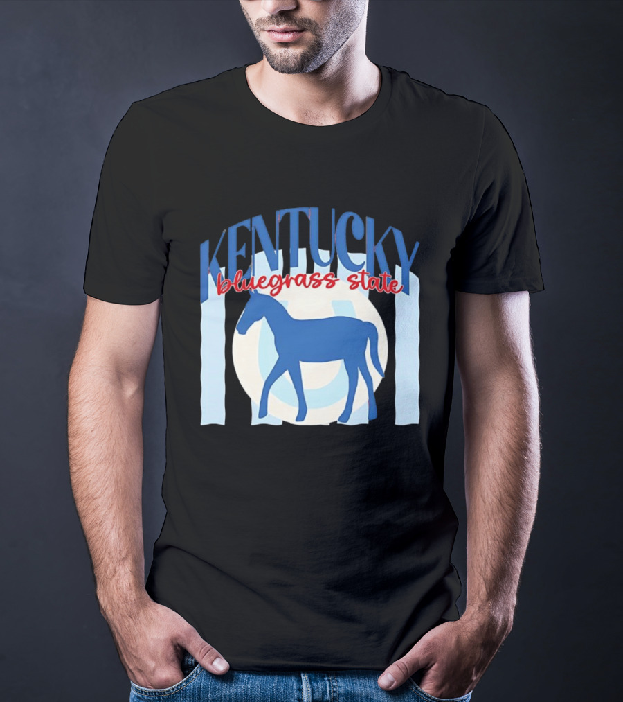 Kentucky Bluegrass State Horse Horseshoe T-Shirt