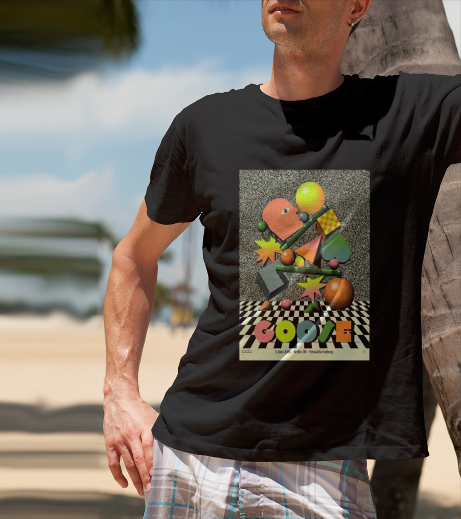Goose Berlin DE 3 Juni 2026 Festsaal Kreuzberg Checkered Geometric T-Shirt