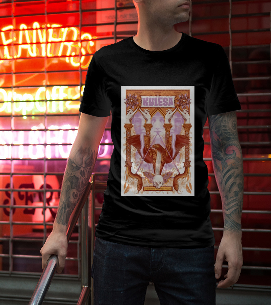 Kylesa Live At Freak Valley Festival 2026 Ornate Serpent Winged Skull Occult T-Shirt