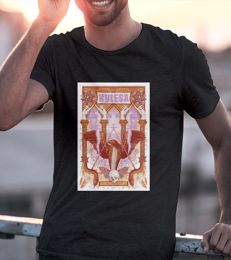 Kylesa Live At Freak Valley Festival 2026 Ornate Serpent Winged Skull Occult T-Shirt