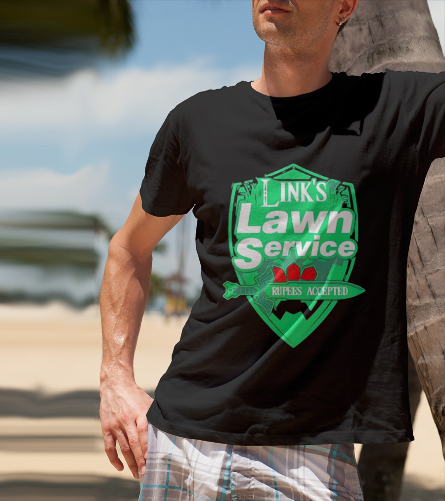Link's Lawn Service Rupees Accepted The Legend Of Zelda Master Sword T-Shirt