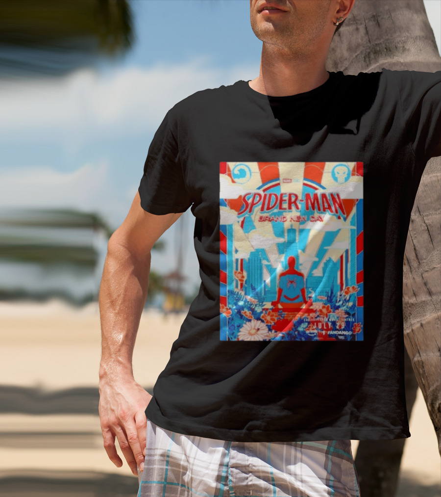 Marvel Studios Spider Man Brand New Day Exclusive Release July 29 Fandango Promotion T-Shirt