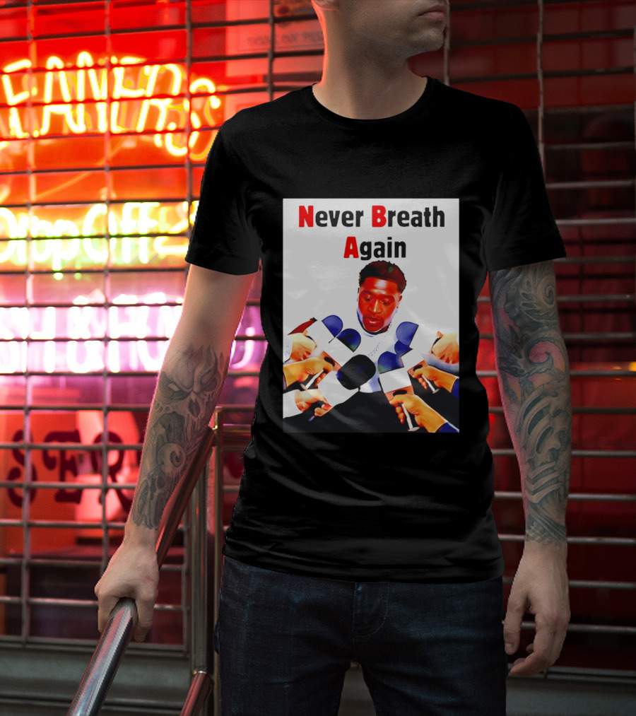 Never Breath Again George Floyd Microphones Press T-Shirt