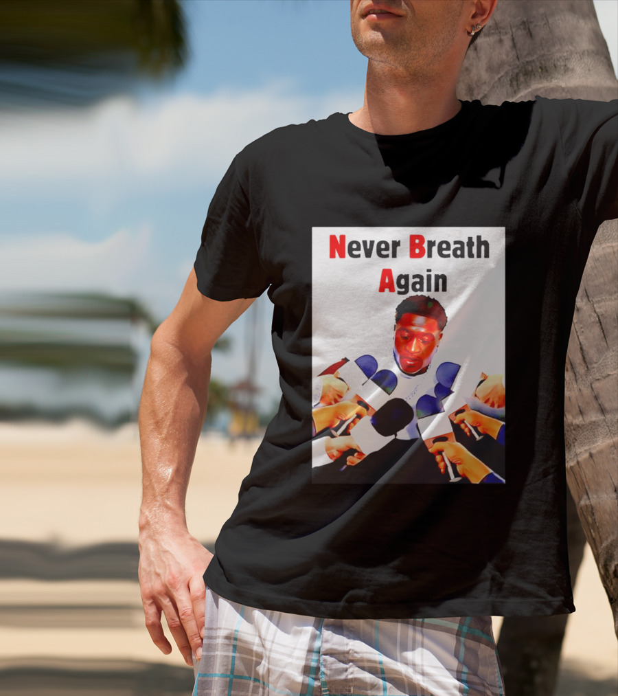 Never Breath Again George Floyd Microphones Press T-Shirt