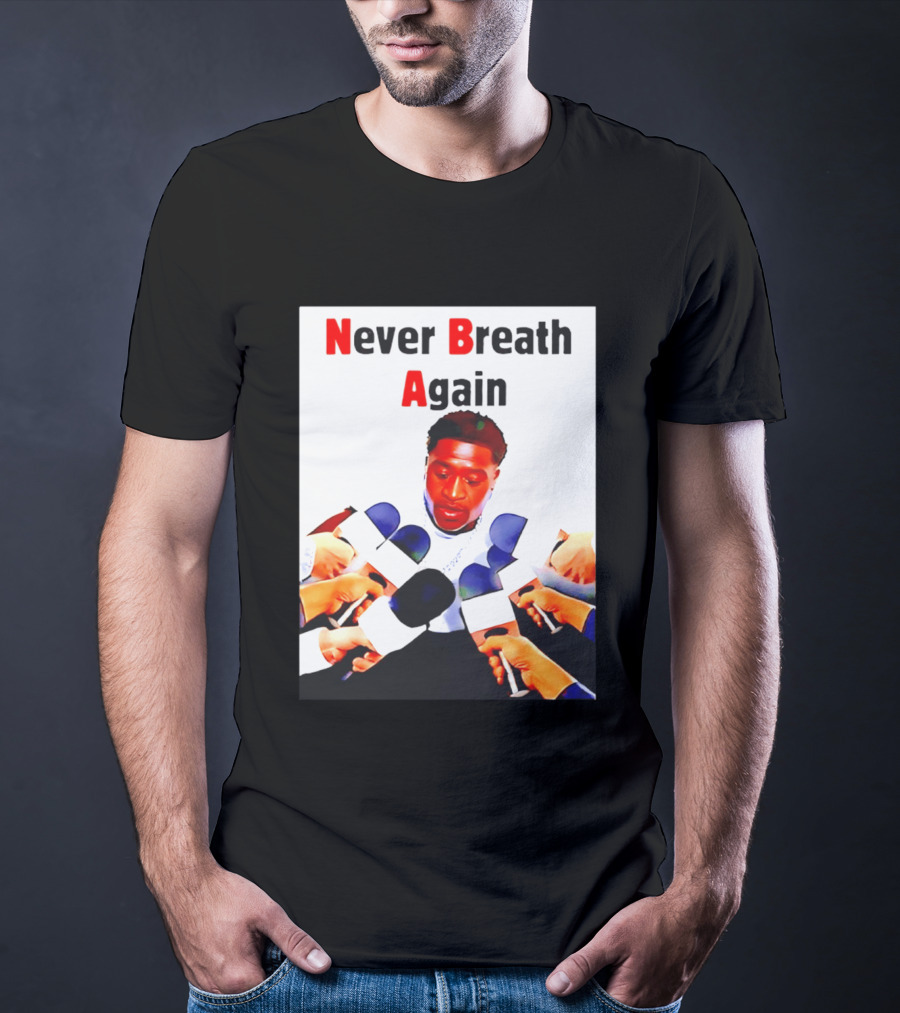 Never Breath Again George Floyd Microphones Press T-Shirt