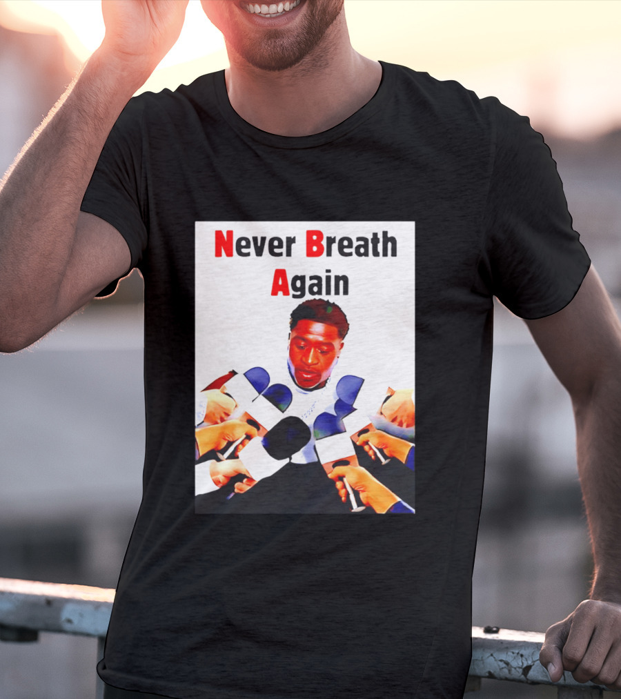 Never Breath Again George Floyd Microphones Press T-Shirt