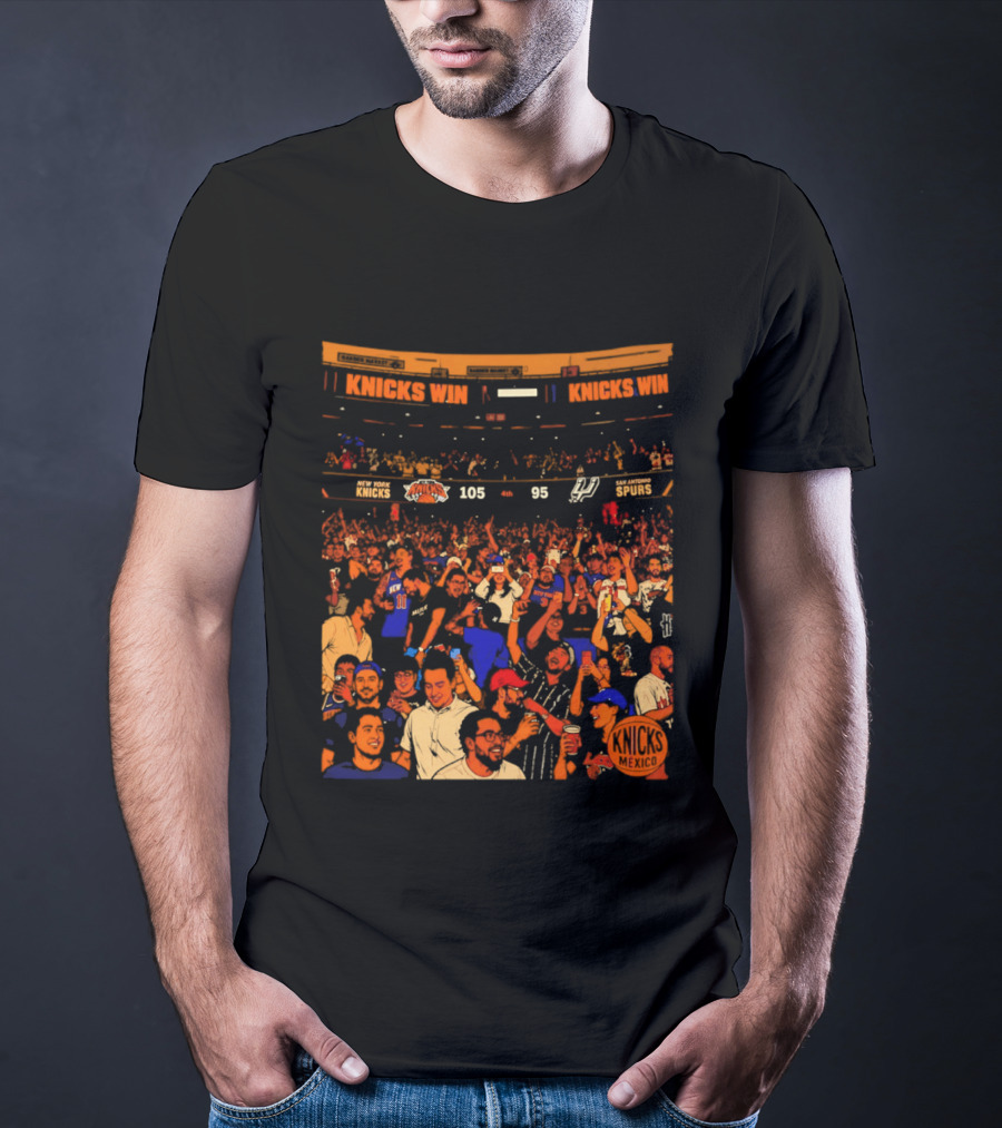 New York Knicks Win 105 95 One City One Team One Dream Energy T-Shirt