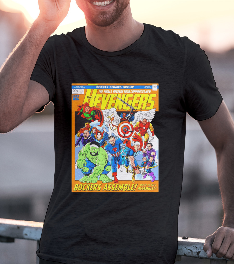 New York Knicks Bocker Comics Finals Revenge Tour Bockers Assemble T-Shirt