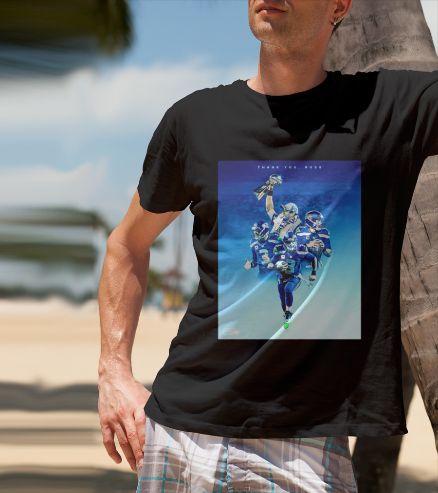 Thank You Russ Seattle Seahawks Russell Wilson Super Bowl 3 T-Shirt