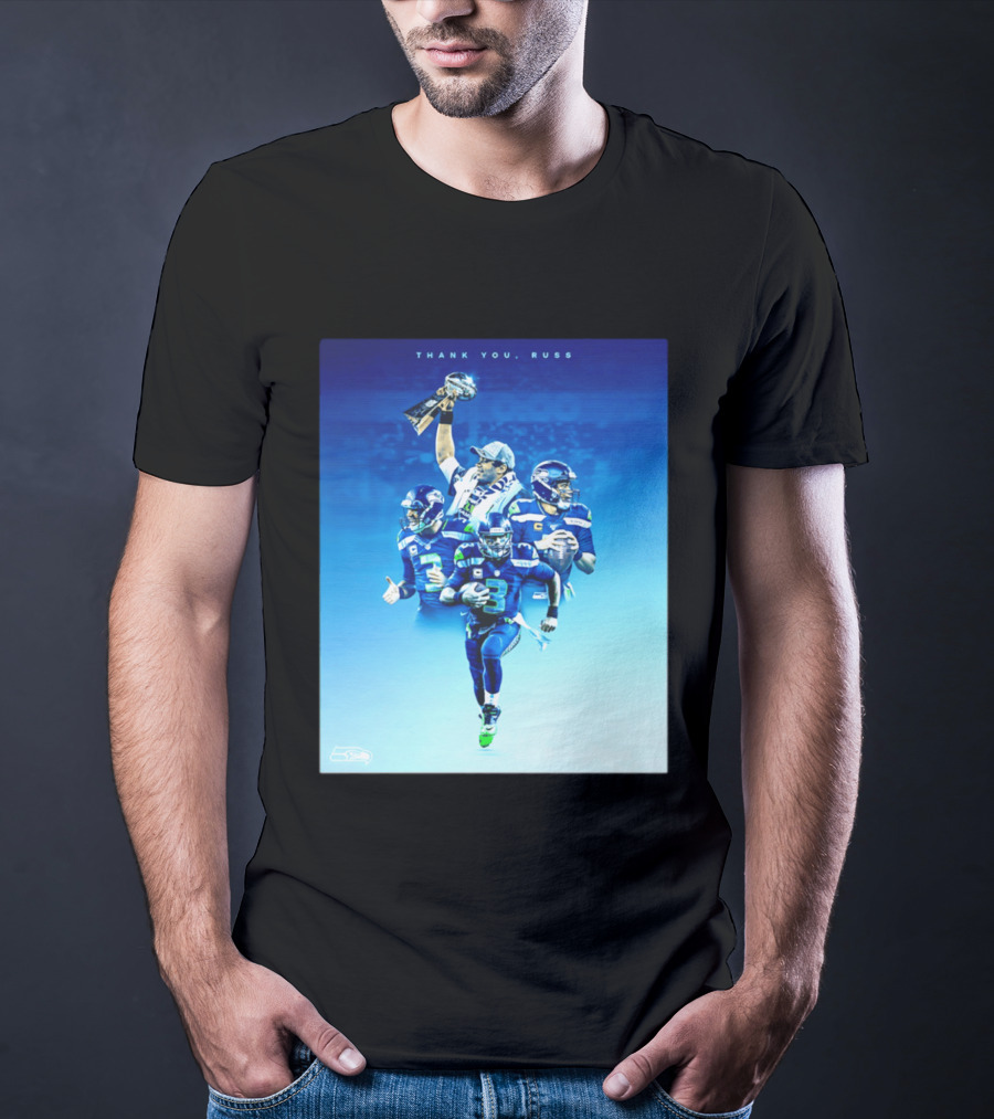 Thank You Russ Seattle Seahawks Russell Wilson Super Bowl 3 T-Shirt
