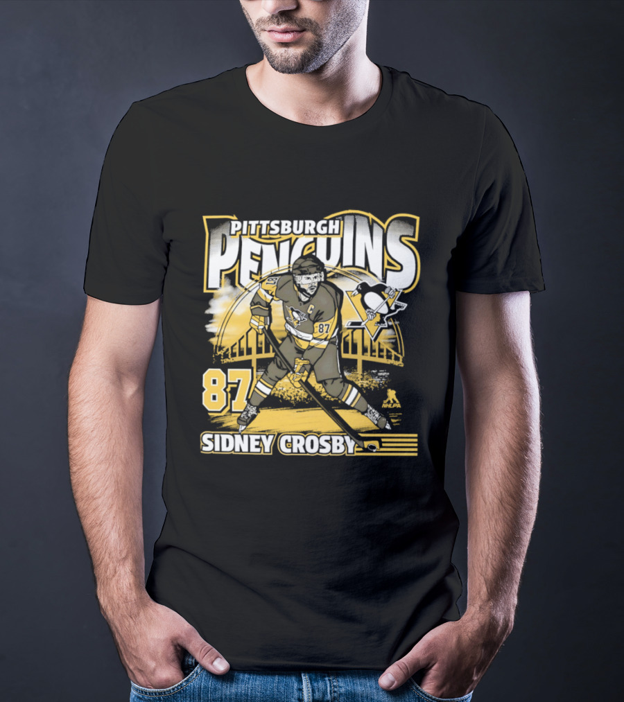 Sidney Crosby 87 Pittsburgh Penguins Player Bridge T-Shirt