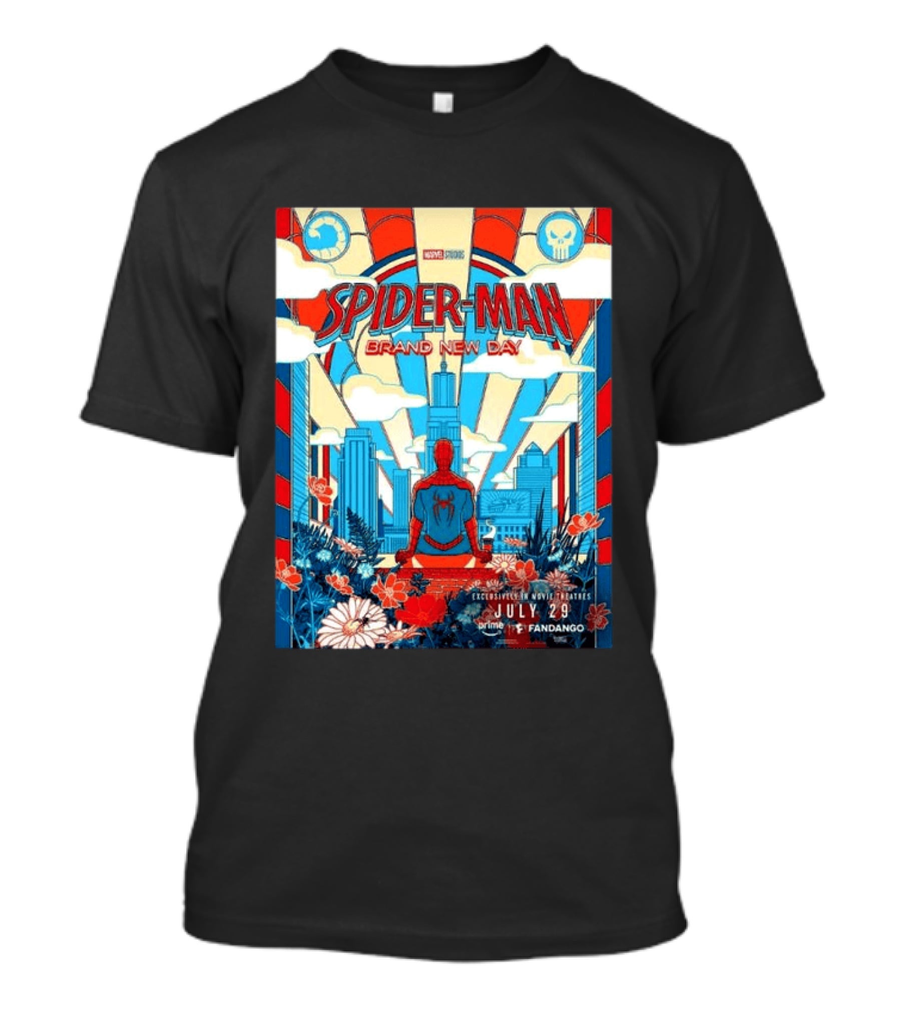 Spider Man Brand New Day Exclusive Movie Theaters July 29 Prime Fandango T-Shirt