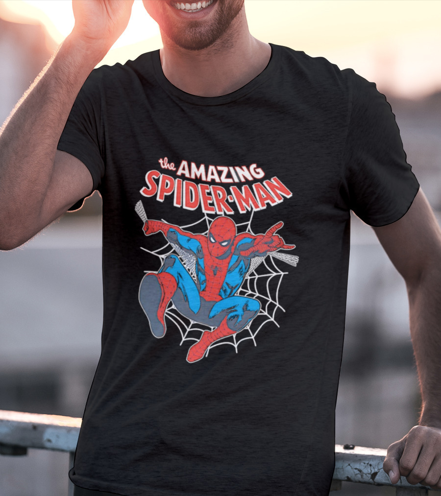 The Amazing Spider Man Web Crawling Comic T-Shirt