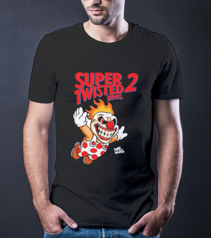 Super Twisted 2 Bros Sweet Tooth Twisted Metal Video Game Mashup T-Shirt