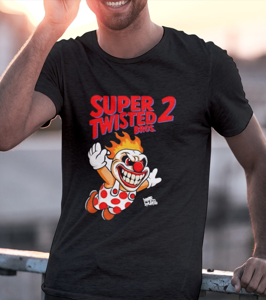 Super Twisted 2 Bros Sweet Tooth Twisted Metal Video Game Mashup T-Shirt
