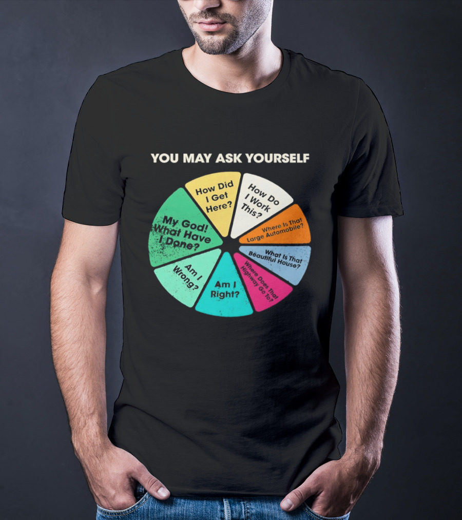 Talking Heads Pie Chart Lyrics You May Ask Yourself Once In A Lifetime T-Shirt