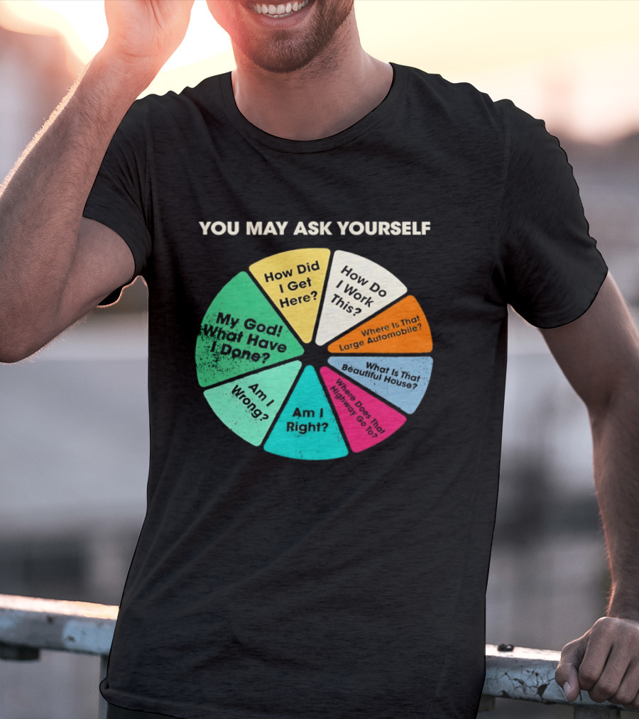 Talking Heads Pie Chart Lyrics You May Ask Yourself Once In A Lifetime T-Shirt