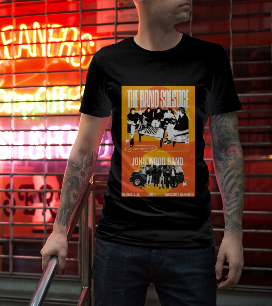 The Band Solstice Album Release Tour June 4 Greenville SC Swanson's Warehouse John Wood Band T-Shirt