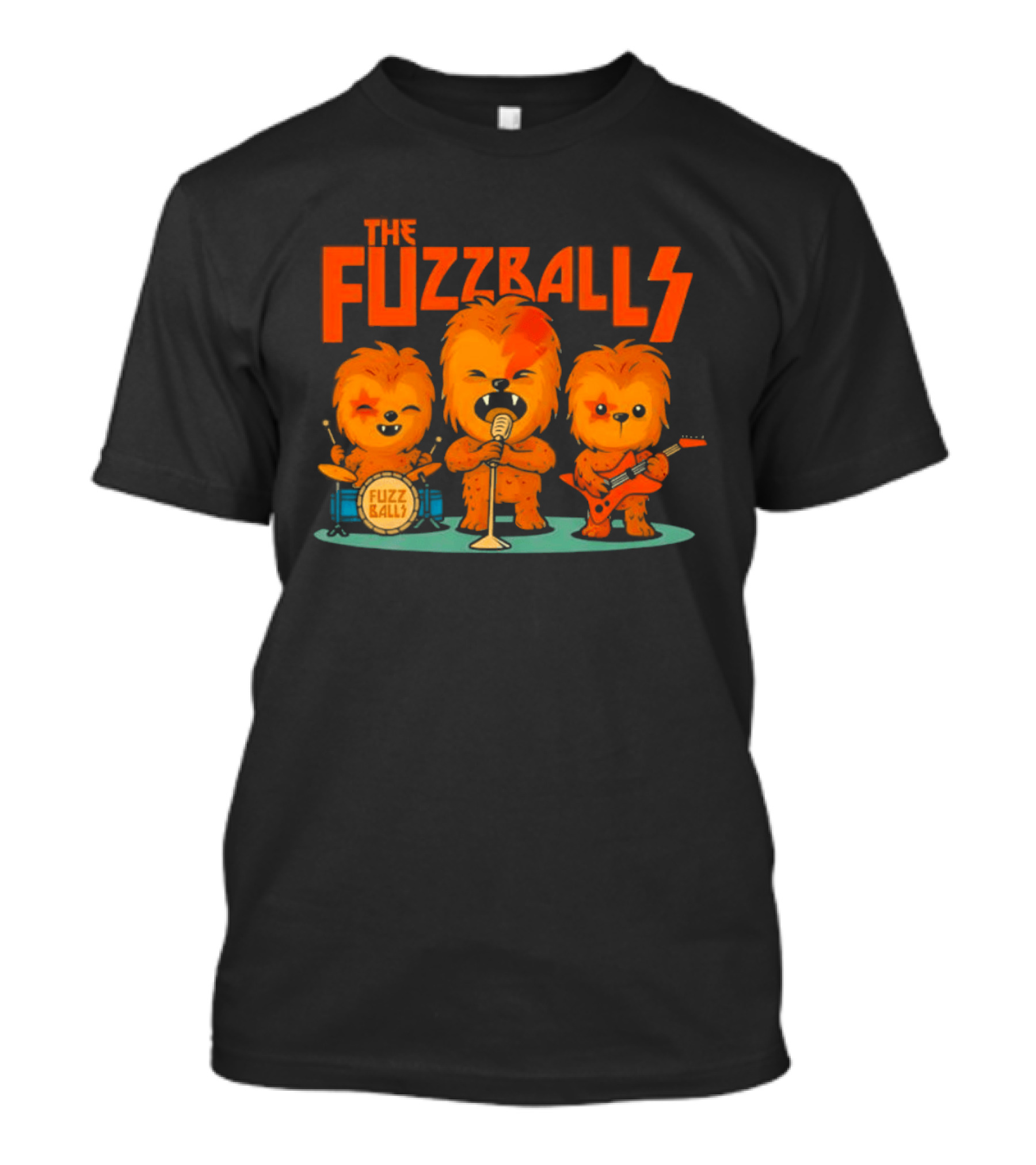 The Fuzzballs Chewbacca Star Wars Music Band T-Shirt