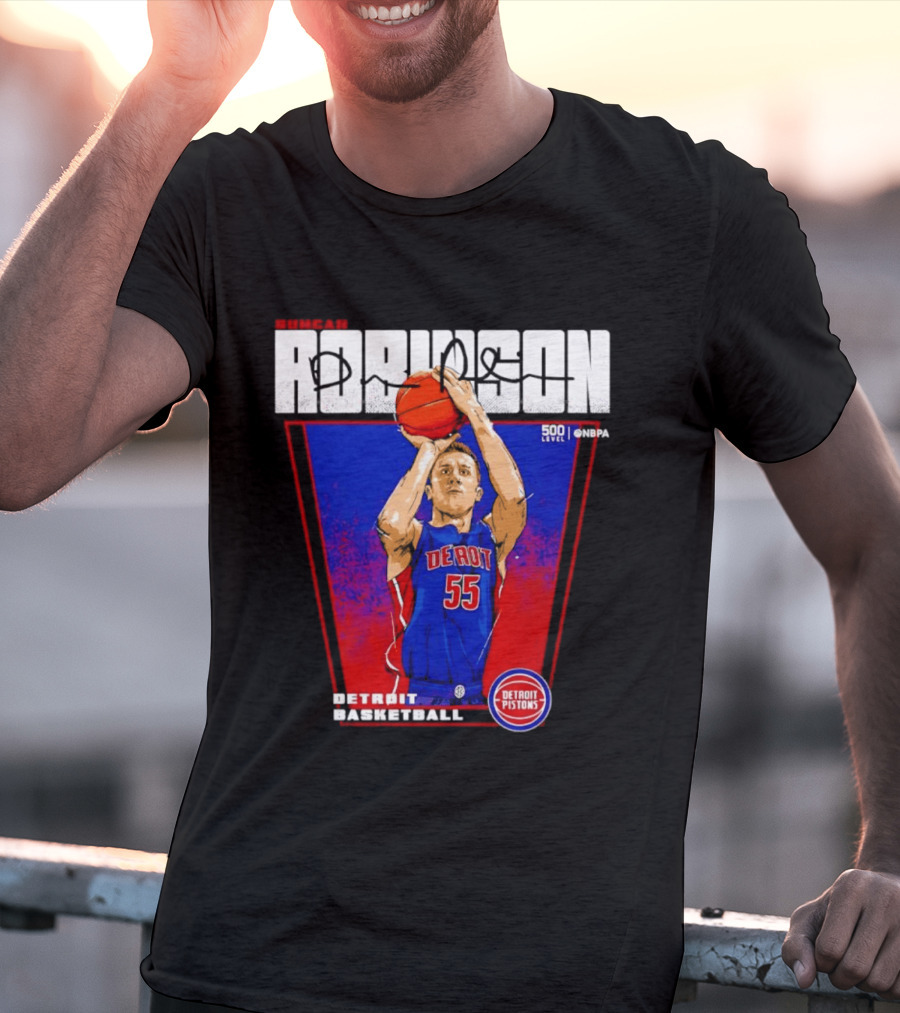 Duncan Robinson Detroit Pistons Basketball NBA Number 55 T-Shirt