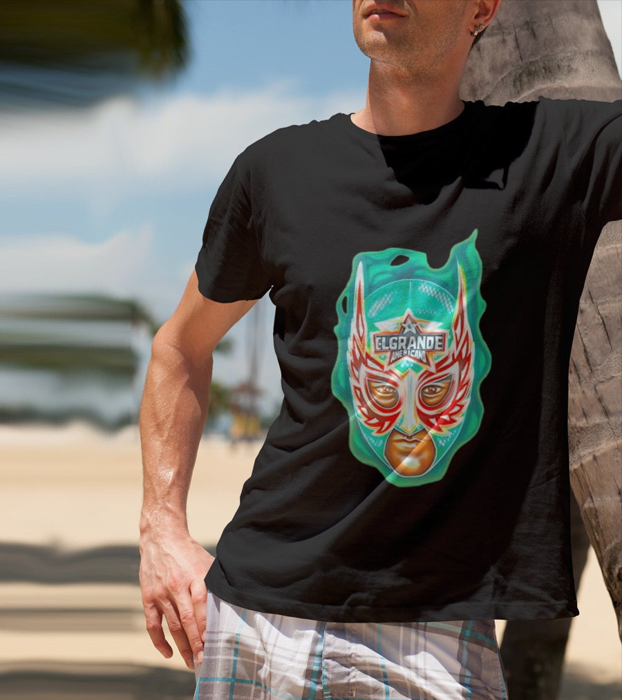 El Grande Americano Luchador Mask Art Bright T-Shirt
