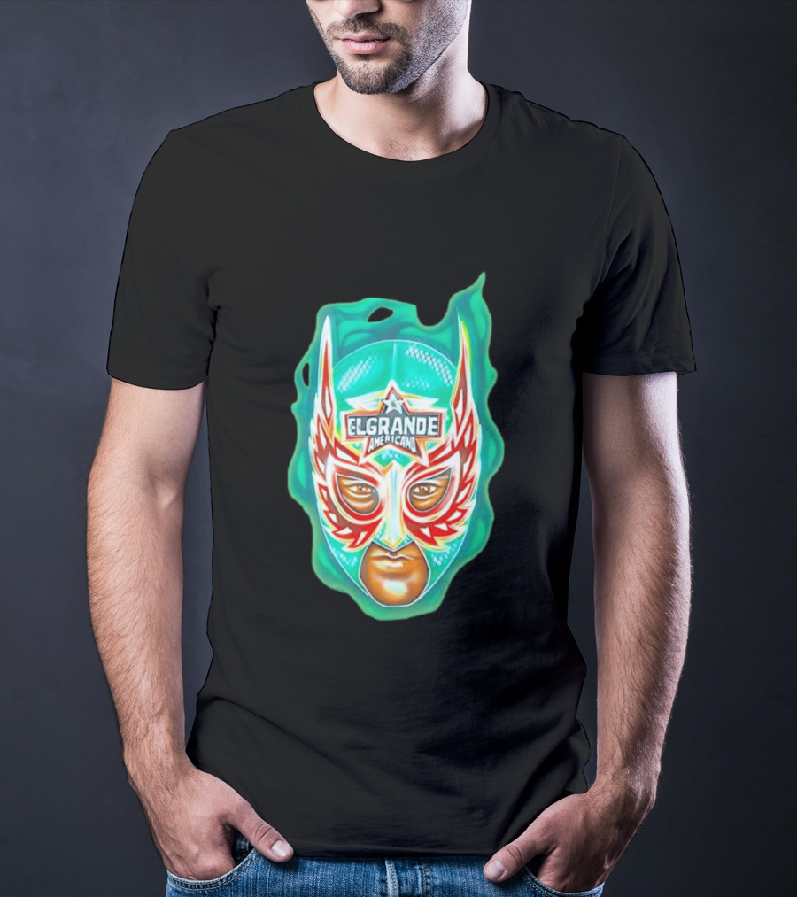 El Grande Americano Luchador Mask Art Bright T-Shirt