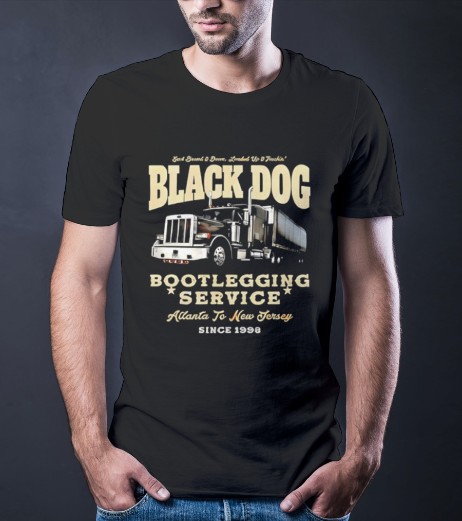 Black Dog Boot Service Atlanta To New Jersey Since 1998 Truck T-Shirt