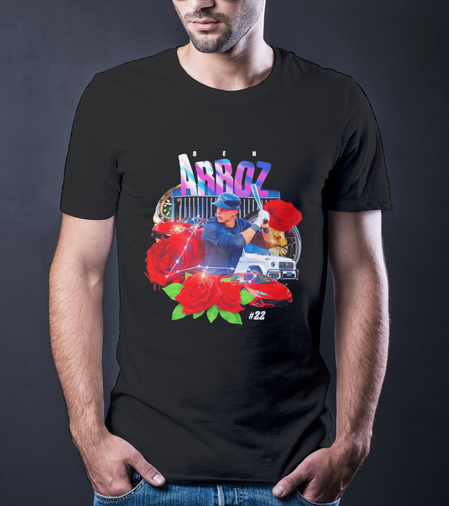 Ben Arroz Baseball Player Luxury Cars Roses #22 T-Shirt