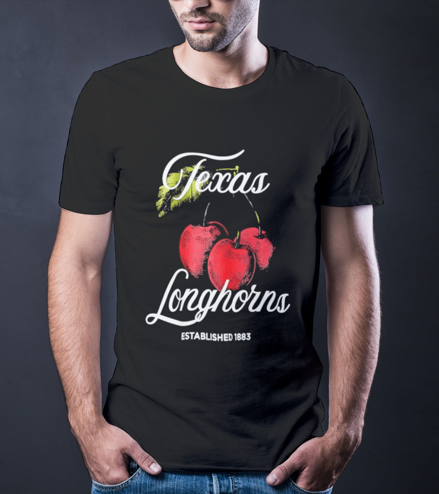 Texas Longhorns Cherry Established 1883 Montauk T-Shirt