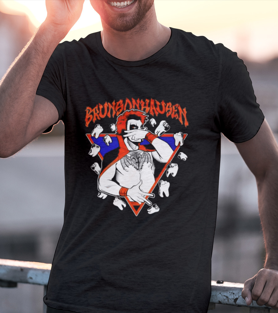 Brunsonhausen WWE Fan Art Featuring Danhausen And Jalen Brunson T-Shirt