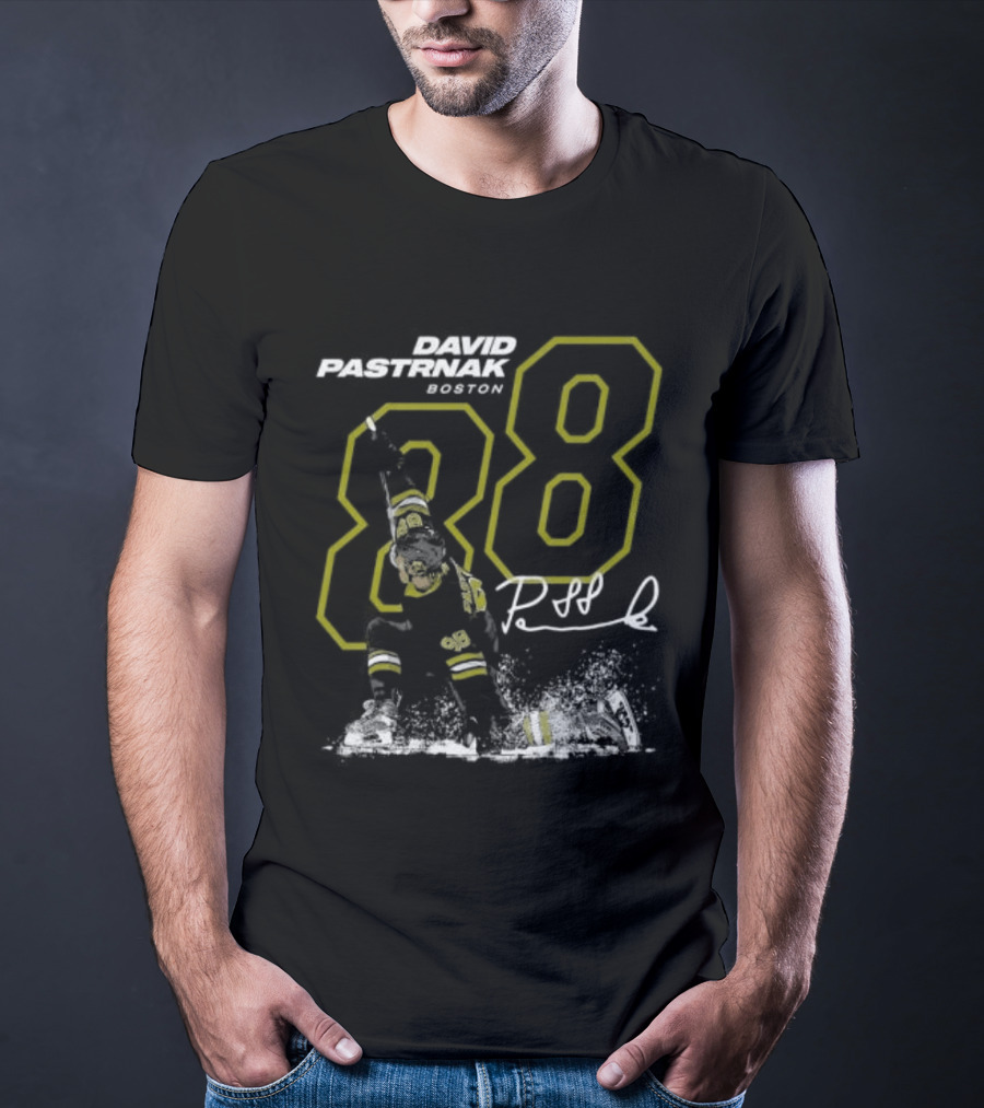 David Pastrnak 88 Boston Bruins NHL Player Fan Gear T-Shirt