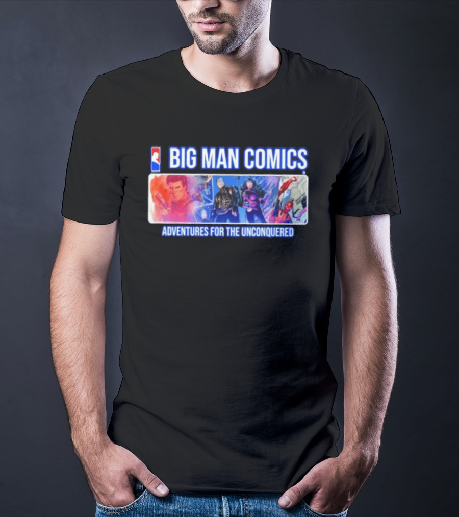 Big Man Comics Adventures For The Unconquered Dean Cain Action Heroes T-Shirt