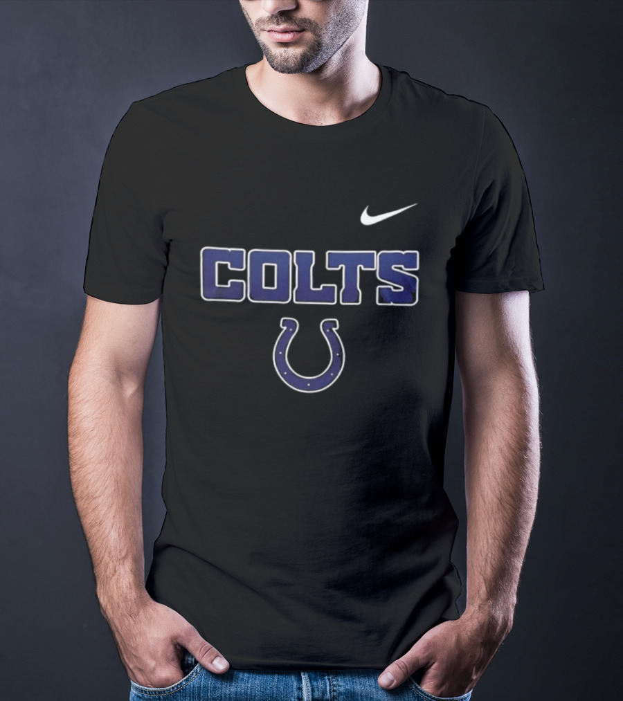 Indianapolis Colts Nike Skeleton Blue Colla American Proud Mechanic T-Shirt